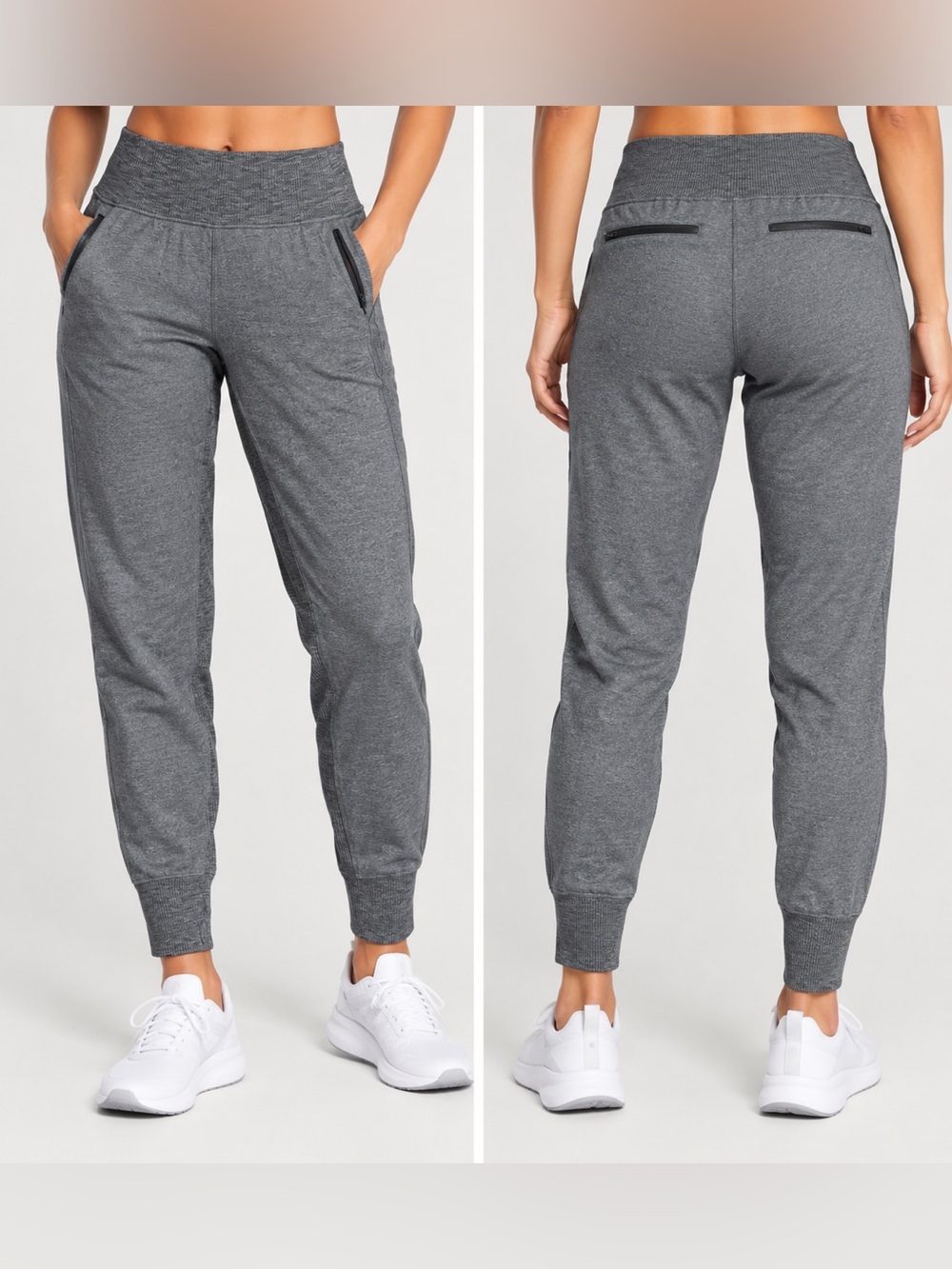 Athleta Venice Jogger | Women’s XS | Gray Heather | Athletic Pants | Zip Pockets